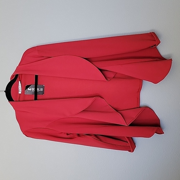 Doublju Office Career NWT 2X waterfall front blazer - Picture 1 of 7